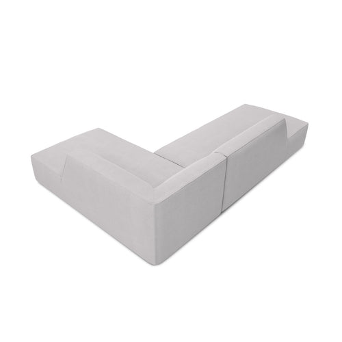 Cosmopolitan Design - Modulaire hoekbank rechts Siena 4-zits, structurele stof lichtgrijs - 180x273x69cm