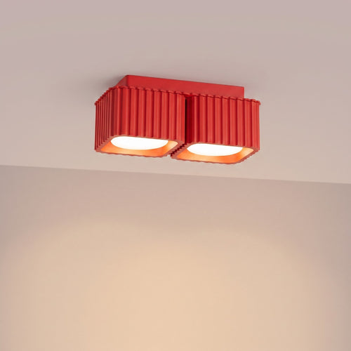 Sollux Lighting Plafondlamp RIFF 2 rood Gx53 - 20,5x10x8cm