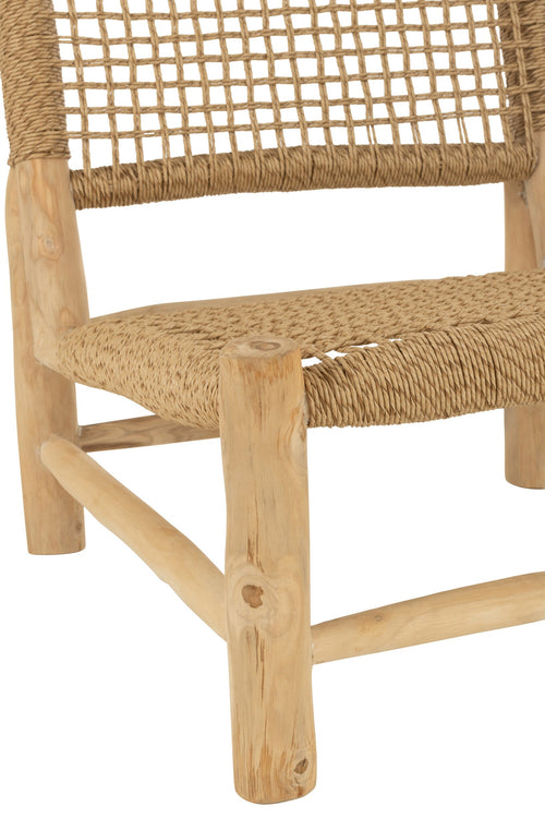 J-Line zetel Vita - teak/kunststof - naturel