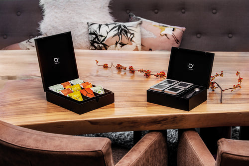 Bredemeijer - Theedoos 9 vaks gesloten bamboe zwart