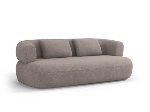 Micadoni Bank Jenny 3-zits, boucle, lichtbruin - 90x178x73cm