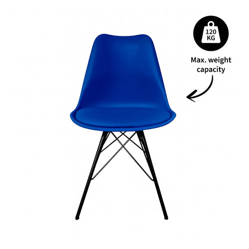 Kick kuipstoel Metal Luuk - Donkerblauw