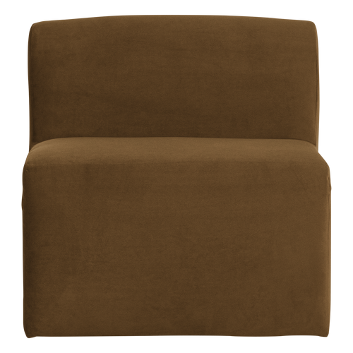 WOOOD eetbank 84 cm rugleuning Mojo Base - Velvet - Honinggeel - 83x84x76