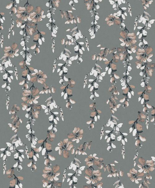 Masureel behang bloemen grijs - 53 cm x 10.05 m - 631954 - vtwonen shop