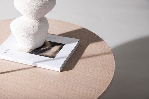 BRAM Salontafel Pantano - ø80 cm - Whitewash - vtwonen shop