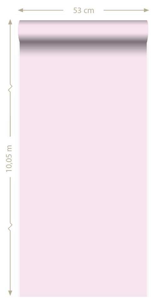 Origin Wallcoverings behang effen glanzend roze - 53 cm x 10,05 m - 346802 - vtwonen shop