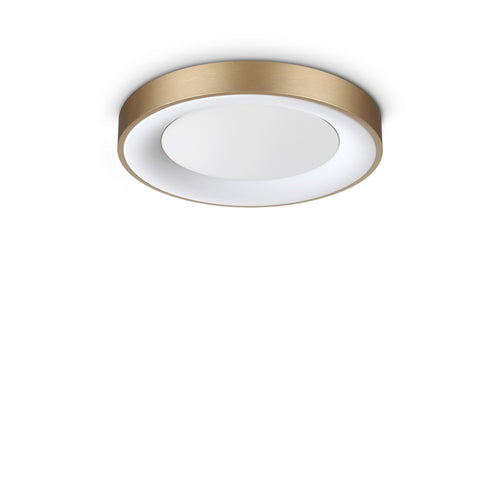 Ideal Lux PLANET 40 cm geïntegreerde LED-plafondlamp, halfverzonken, messing, 1850lm, 3000K