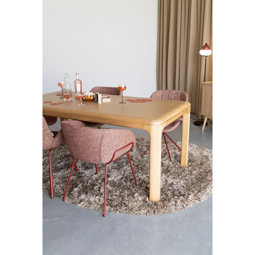 Zuiver Feston Eetkamerstoelen Armleuning Terra/Rood - Set van 2