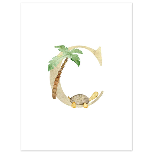 Artfulprints  Letter C kindernaam   poster 30x40 cm - vtwonen shop