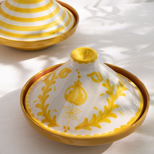 J-Line tajine Granada - keramiek - wit/geel - vtwonen shop