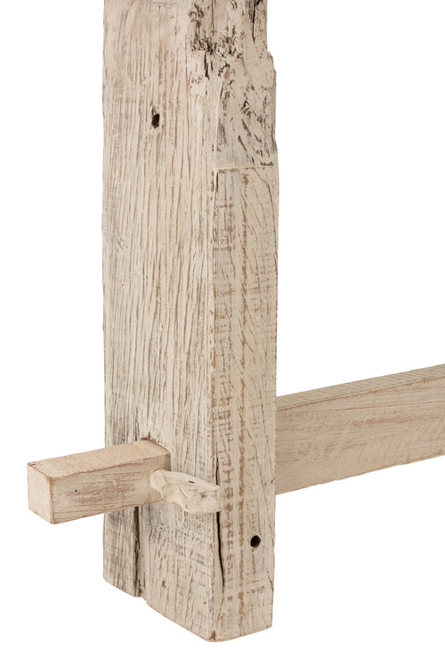 J-Line console Brut - hout - wit/naturel