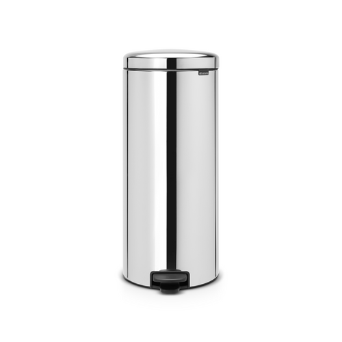 Brabantia NewIcon Pedaalemmer, 30 liter, kunststof binnenemmer - Brilliant Steel