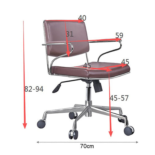 Kare Design Draaibare Bureaustoel Dottore grijs
