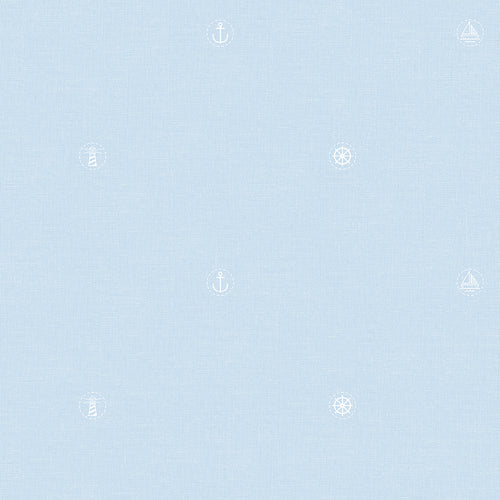 Sanders & Sanders behang symbolen blauw - 53 cm x 10 m - 640573 - vtwonen shop