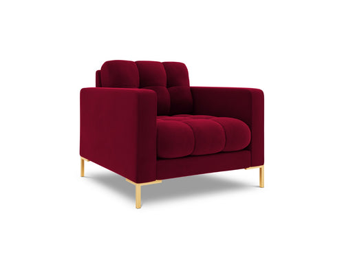Cosmopolitan Design Fauteuil Bali flueel, rood - 96x87x75cm
