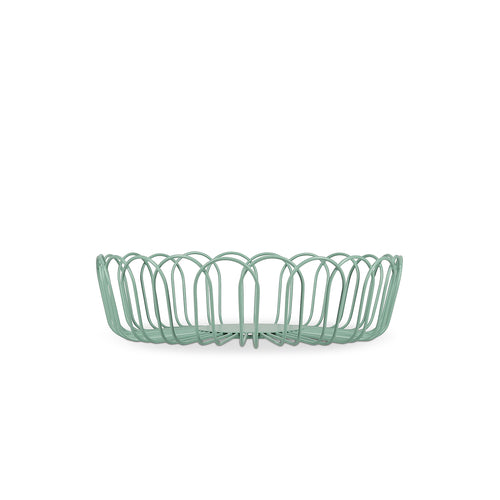 Ona - Draadmand 26,5xH7,5cm groen Flores