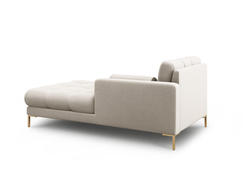 Cosmopolitan Design rechter chaise longue Bali structurele stof, beige - 185x102x75cm