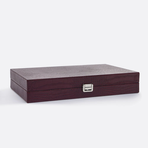 Premium Interiors - Backgammon - Gemiddeld BACKGAMMON - leer pruim 38cm