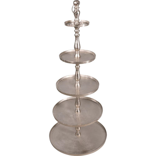 Lesli Living etagère Brush - zilver - Ø61x140cm