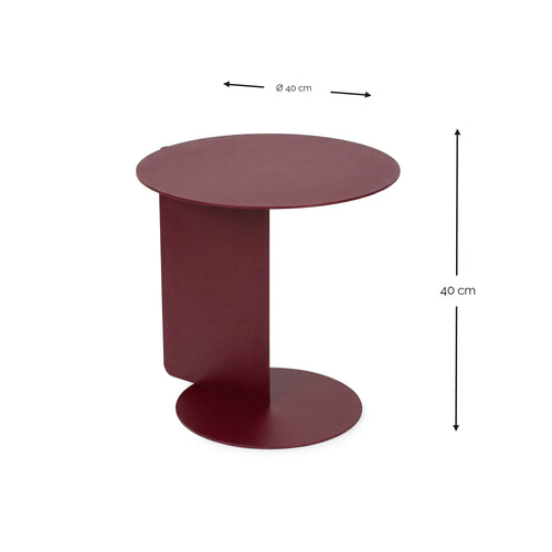 Spinder Design bijzettafel Salsa - Burgundy - Ø 40