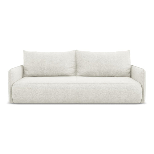 LaMiaSofa 3-zits slaapbank Palermo - chenille stof - wit - 216x105x86