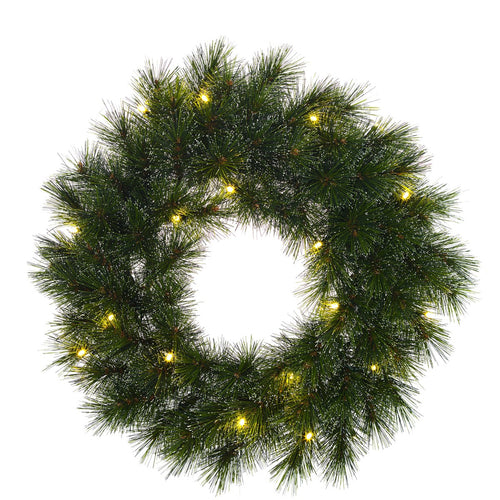 Black Box Trees Glendon Kerstkrans met LED Verlichting - Kerst Krans Ø60 cm - Groen