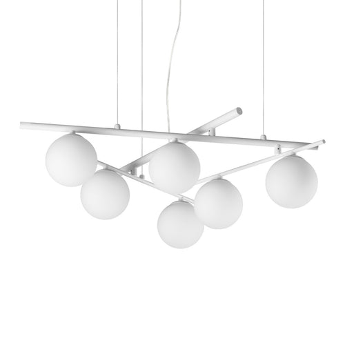 Ideal Lux ATLAS Bolvormige hanglamp voor plafond, wit, 6x G9