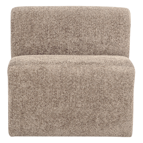 WOOOD eetbank 84 cm rugleuning Mojo Base - Wollig - Donkerzand - 83x84x76