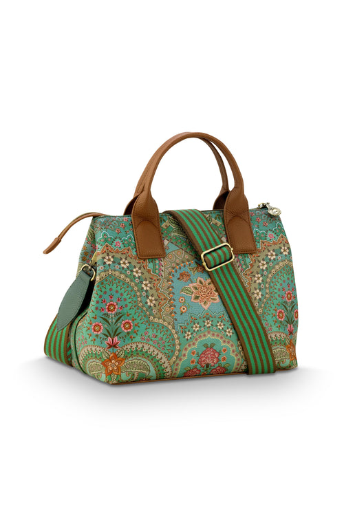 Pip Studio - Fia Handtas Dames - Jabali - Groen - 26.5x14x22cm - vtwonen shop