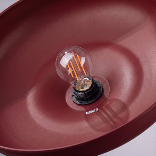 Sollux Lighting Hanglamp GINA bordeaux - 38x38x74cm