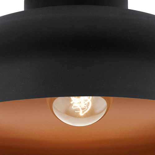 EGLO plafondlamp Mogano - e27 - ø 40 cm - zwart/koper - vtwonen shop