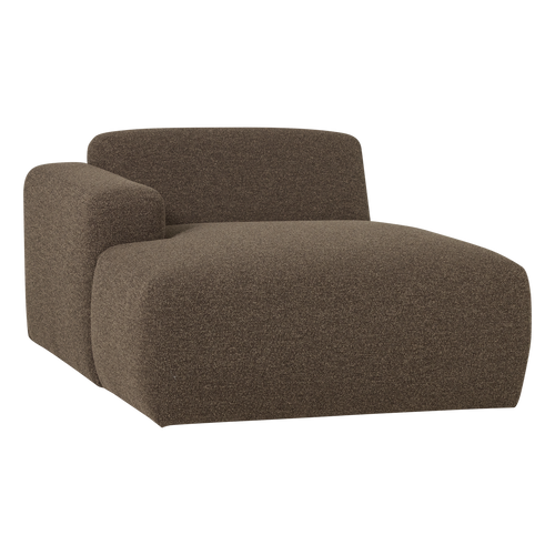 WOOOD chaise longue bank links Mojo Base - Bouclé - Bruin - 74x112x162