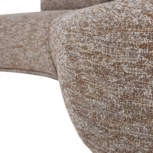 WOOOD half ronde bank 4-zits Batavier - Polyester - Lichtbruin - 74x254x122 - vtwonen shop