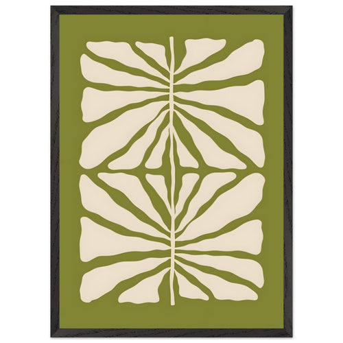 Artfulprints Poster met Lijst Matisse - Green vibrant reef   - 50x70 cm - Groen