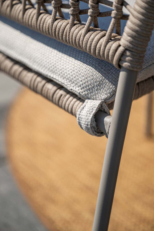 Garden Impressions Swifty tuinstoelen set van 4 – taupe / rope natural sand