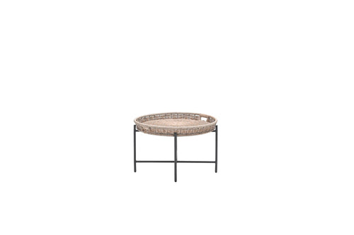 Benidorm bijzettafel - diameter 70xH40 cm -  c. black - natural