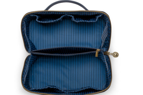 Pip Studio - Cyrille Make-up Tasje Dames - Blauw - 11x5x22cm - vtwonen shop