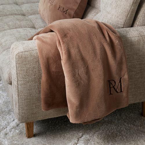 Rivièra Maison Ophelia Faux Fur Throw 180x130 - Polyester - Bruin - vtwonen shop