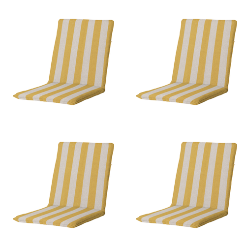 Madison stapelstoelkussen Amora - geel - 97x49x5cm - set van 4