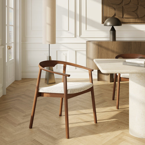 Premium Interiors - Set van 2 stoelen LARA - bouclette crème 61cm