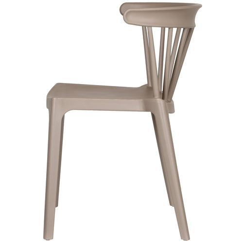 WOOOD tuinstoelen Bliss - Kunststof - Taupe - Set van 6