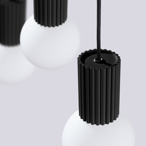 Sollux Lighting Hanglamp HALO 3L zwart - 40x6x120cm