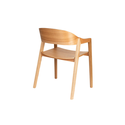 Dutchbone Westlake Eetkamerstoelen armleuning Naturel - Set van 2