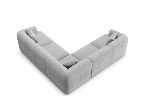 Cosmopolitan Design Symmetrische modulaire hoekbank Campi 6-zits, ribfluwelen geld - 255x255x70cm