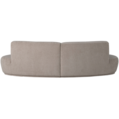 WOOOD half ronde bank 4-zits Batavier - Polyester - Velvet Zand - 74x254x122