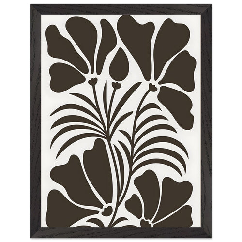 Artfulprints Poster met Lijst Matisse – Botanical shapes   - 30x40 cm - Bruin