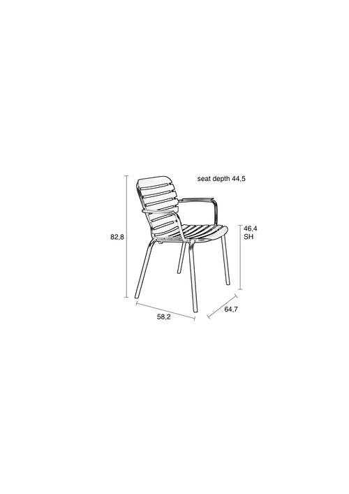 Zuiver Vondel Tuinstoelen met armleuning Zwart - Set van 2 - vtwonen shop