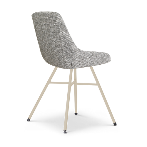 Nolon Noa-Isa eetkamerstoel grijs blend - beige onderstel