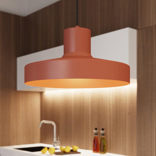 Sollux Lighting Hanglamp BILO rood oker - 35x35x120cm