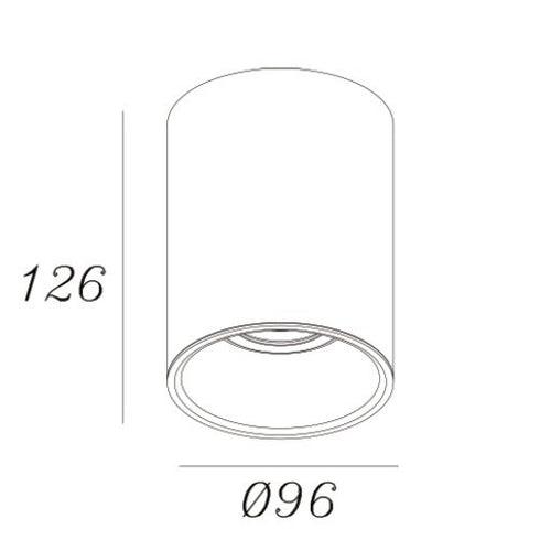 Artdelight spot Moreno - 1 lichts - 9.6  x 12.6   cm - champagne